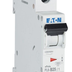 Автоматичний вимикач Eaton PL6-B25/1 6кА 25A