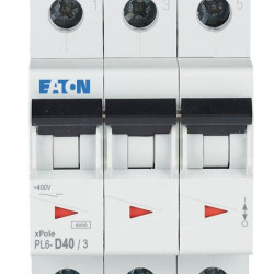 Силовий автомат Eaton PL6-D40/3 6кА 40A
