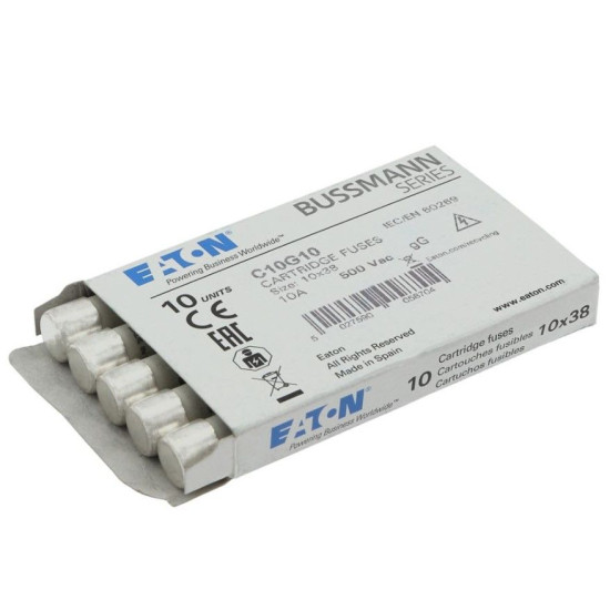 Плавкий запобіжник Eaton Moeller Cylindrical fuse 10x38 10A GG 500V AC