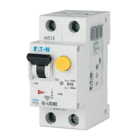 Дифавтомат Eaton (Moeller) PFL6-25/1N/B/003