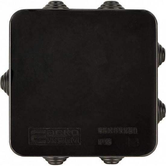 Розподільча коробка Аско-Укрем UAtmo Jet Black 85*85*50