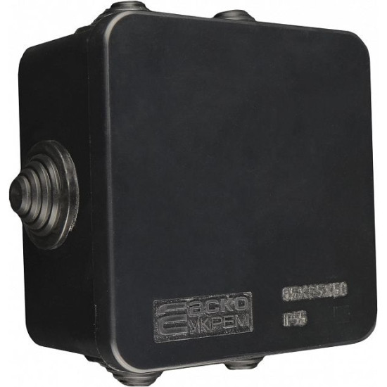 Розподільча коробка Аско-Укрем UAtmo Jet Black 85*85*50