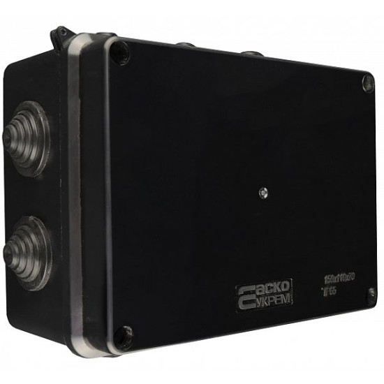 Розподільча коробка Аско-Укрем UAtmo Jet Black 150*110*70