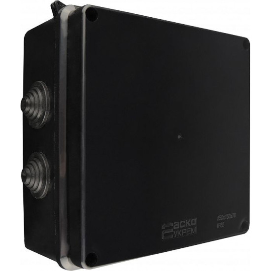 Розподільча коробка Аско-Укрем UAtmo Jet Black 150*150*70