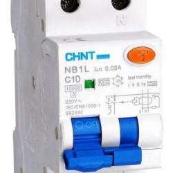 Дифавтомат Chint NB1L-40 1P+N C10 30мА AC 10кА (203105)