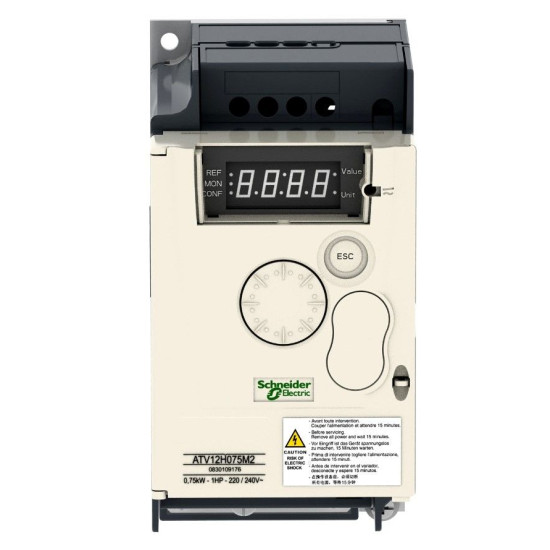 Частотний регулятор Schneider Electric ATV12H075M2TQ ATV12 240В 1ф 0,75кВт (без брендової коробки)