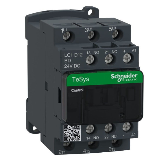 Контактор Schneider Electric LC1D12BD TeSys Deca 3Р, 12A, НВ+НЗ 24В DC