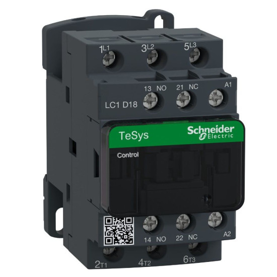 Контактор Schneider Electric TeSys Deca 3Р, 18A, НВ+НЗ