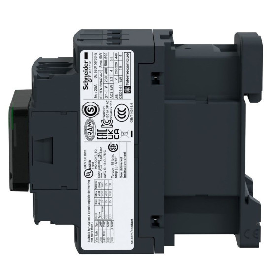 Контактор Schneider Electric TeSys Deca 3Р, 18A, НВ+НЗ