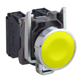 Металева кнопка Schneider Electric XB4BA51 Harmony XB4 жовта