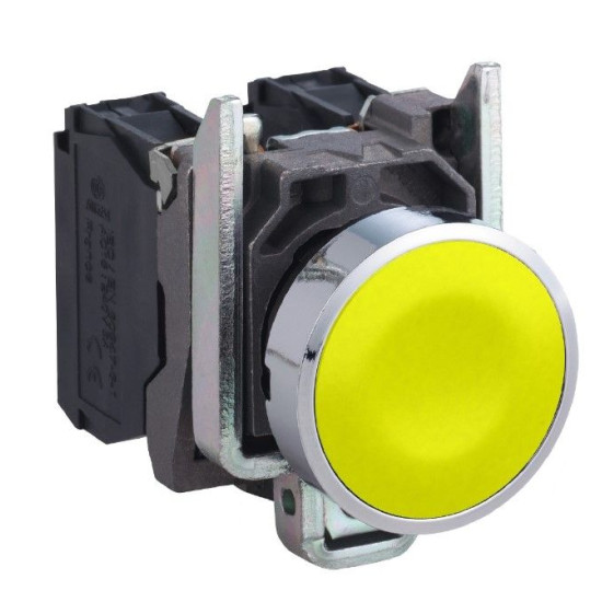 Металева кнопка Schneider Electric XB4BA51 Harmony XB4 жовта