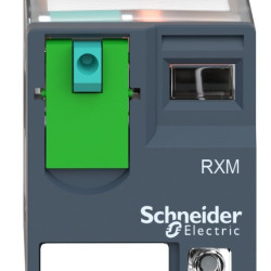 Мініатюрне реле Schneider Electric RXM4AB2BD 4CO 24В з LED та блокованою тестовою кнопкою