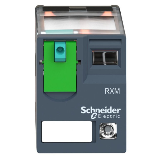Мініатюрне реле Schneider Electric RXM4AB2BD 4CO 24В з LED та блокованою тестовою кнопкою