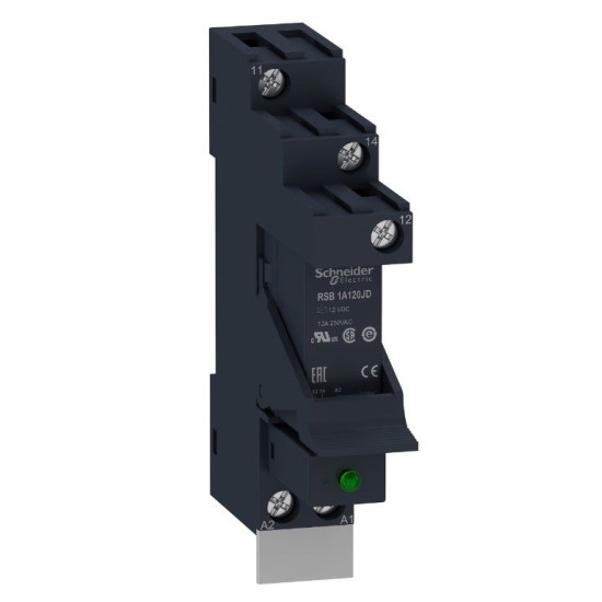 Цоколь Schneider Electric Harmony RSB1A120JDPV 12А 1CO 12В
