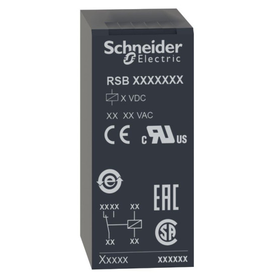 Мініатюрне електромеханічне реле Schneider Electric RSB2A080BD 2CO 24В