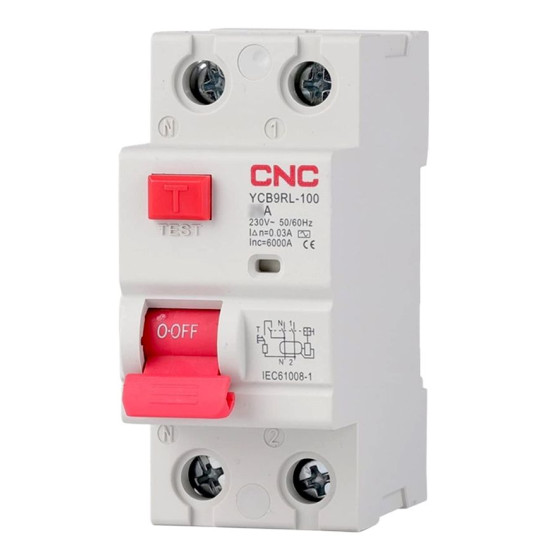 ПЗВ CNC YCB9RL-100 16А 1Р+N 6кА 30мА (Б00039139)