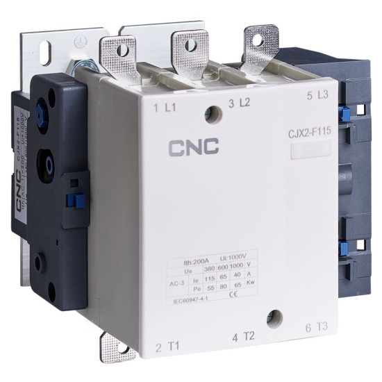 Електромагнітний контактор CNC CJX2-F-115 55кВт 220В 115А (Б00029554)