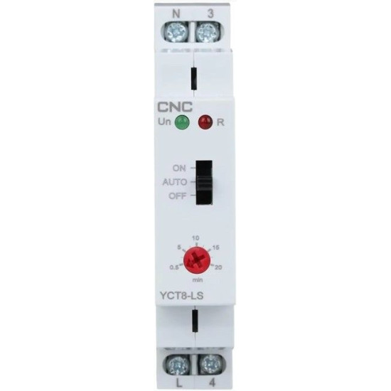 Сходове реле витримки часу CNC Electric YCT8-LS AC 230В 1NO 16А АС1 250В/DC 24В (Б00044220)