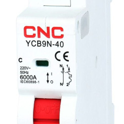 Модульний автоматичний вимикач CNC YCB9N-40 1Р+N 6kA C 25А (Б00044006)