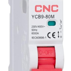 Модульний автоматичний вимикач CNC YCB9-80M 1Р 10kА С 10А (Б00042185)