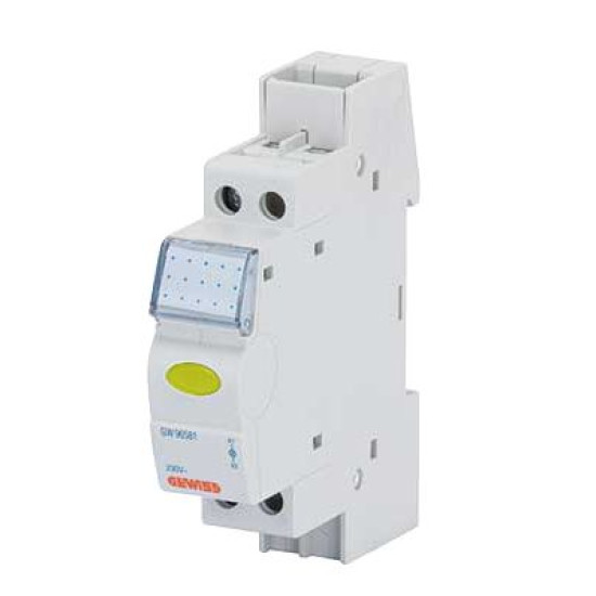 Жовтий модульний LED індикатор GEWISS 16А 230В 1М