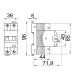 Диференціальний автомат GEWISS COMPACT RCBO 1P+N C10 6kA AC/0.03 2M (GW94106)