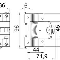Диференціальний автомат GEWISS COMPACT RCBO 1P+N C16 6kA AC/0.03 2M (GW94107)