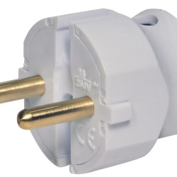 Вилка кутова ETI PPW-90 2Р полікарбонат IP20 біла (4481004)