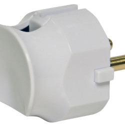 Вилка кутова ETI PPW-90 2Р полікарбонат IP20 біла (4481004)