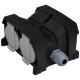 Розетка кабельна 4-місна ETI ERS-4CM 2Р+РЕ Schuko каучук IP44 чорна