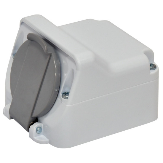Накладна розетка з кришкою ETI PRE-1 IP44 (4481019)