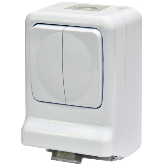 Розетка із вимикачем ETI PRV-2 2Р+РЕ IP 44 10/16A 250В