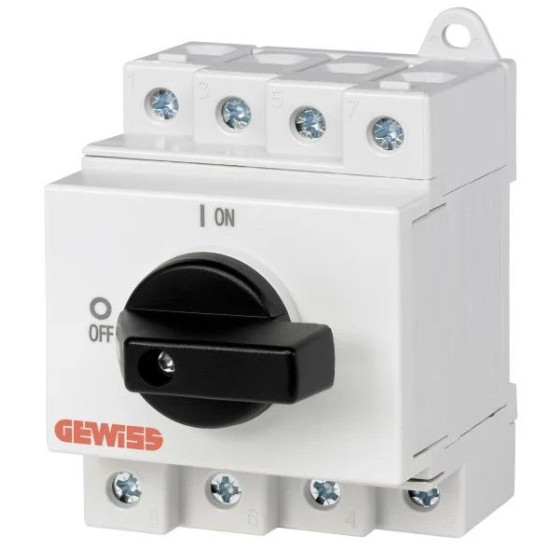 Вимикач навантаження GEWISS 4Р 32А 1000В DC (GW96187)