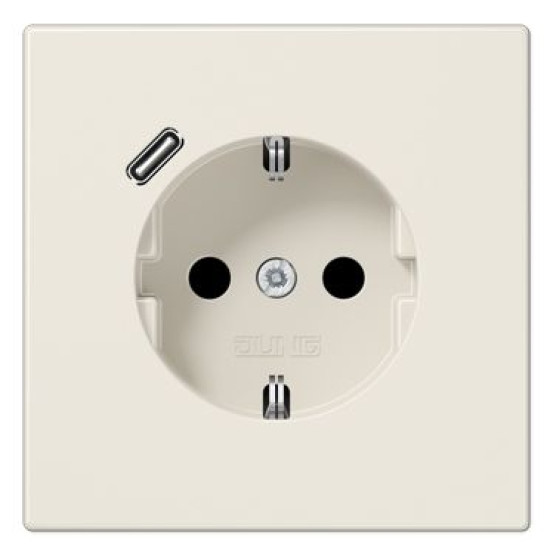 Розетка з накладкою Jung LS LS1520-18C з USB слонова кістка