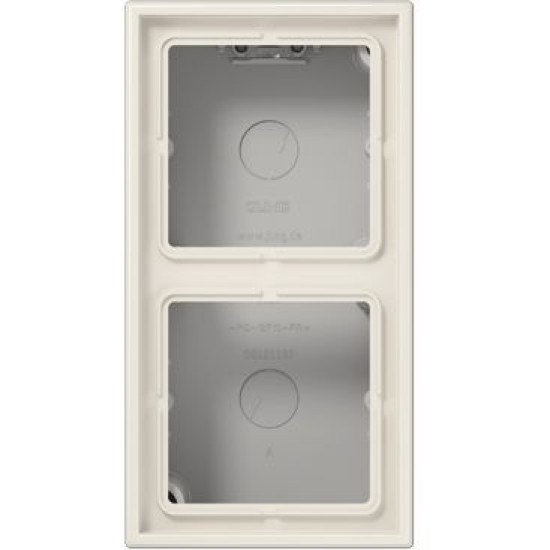 Підрозетник Jung LS Cube LS582AW двомісний слонова кістка