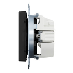 Механізм розетки SCHUKO Merten System M Ocean Plastic MEG2301-0403 (матовий чорний)