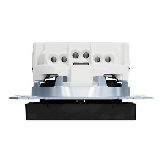 Механізм розетки SCHUKO Merten System M Ocean Plastic MEG2301-0403 (матовий чорний)