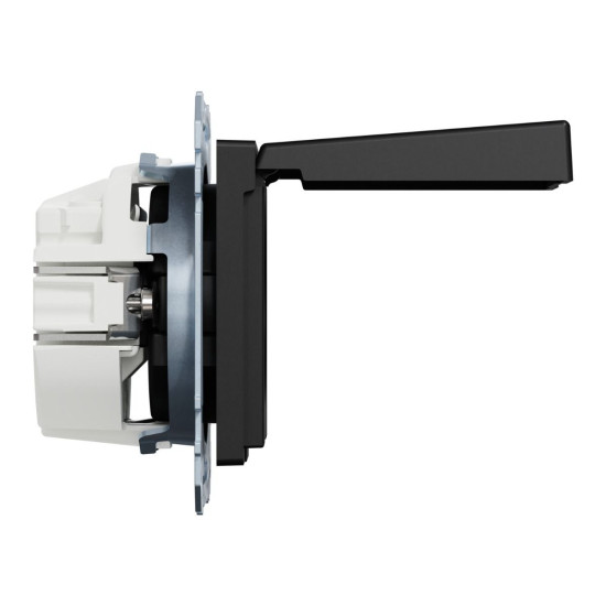 Механізм розетки SCHUKO з кришкою Merten System M, MEG2311-0403 (матовий чорний)
