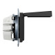 Механізм розетки SCHUKO з кришкою Merten System M, MEG2311-0403 (матовий чорний)