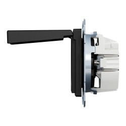 Механізм розетки SCHUKO з кришкою та захисними шторками Merten System M, MEG2310-0403 (матовий чорний)