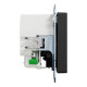 Розетка з подвійною USB-зарядкою 3 А, тип А+С Merten System M, MEG2367-0403 (матовий чорний)