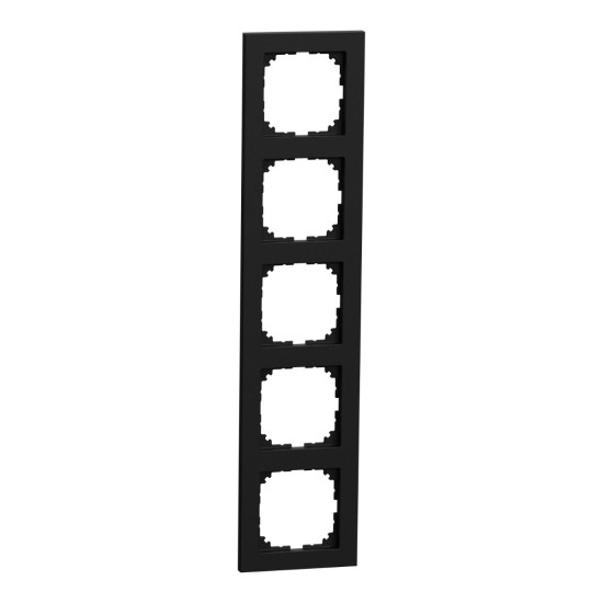 П'ятимісна рамка Schneider Electric M-Pure Ocean Plastic MEG4050-3603 чорна матова