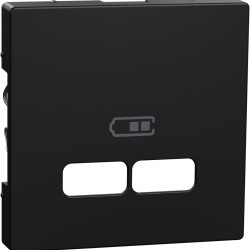 Накладка USB розетки Schneider Electric Merten System M MEG4367-0403 (чорна матова)