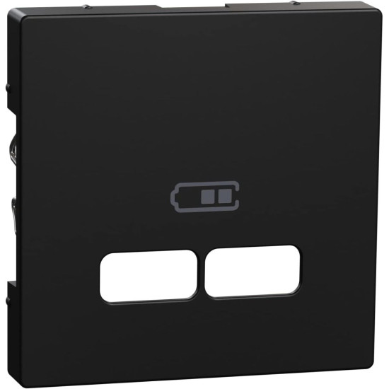 Накладка USB розетки Schneider Electric Merten System M MEG4367-0403 (чорна матова)