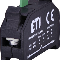 Блок контактів ETI 4771500 E-NO (1NO, з гвинтовими клемами)