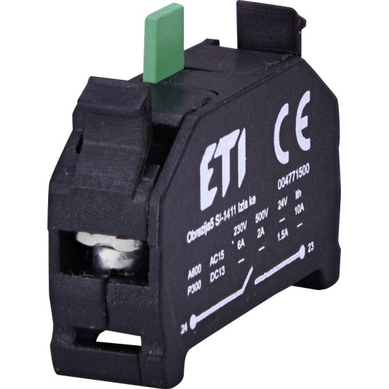 Блок контактів ETI 4771500 E-NO (1NO, з гвинтовими клемами)
