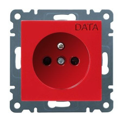 Розетка DATA WL1029 Lumina-2, червона, Hager