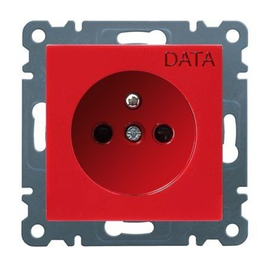Розетка DATA WL1029 Lumina-2, червона, Hager