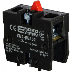 Додатковий контакт Аско-Укрем ZB2-BE102 NС (A0140010028)