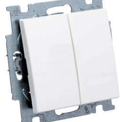 Двокнопковий вимикач ABB Basic 55 2006/5 UC-94-507 (альпійський білий)